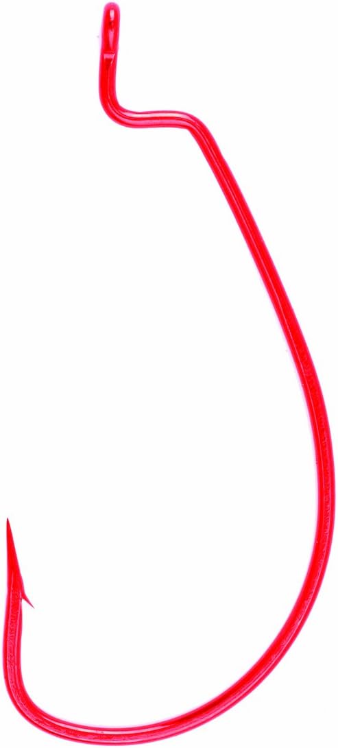 Lazer Sharp L7092RGK-3/0 Extra Wide Gap Worm Hook, 5 Piece (Red)