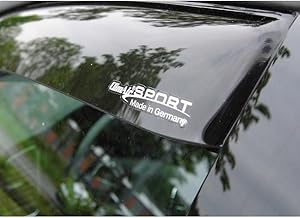 CLIMAIR Wind and Rain Deflectors for VW T5 T6 with ABE Black (1 Pair)