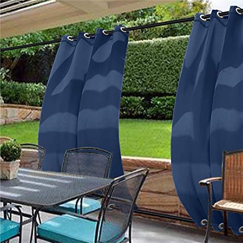 Panel de decoración de exteriores repelente al agua con ojales en la parte superior e inferior, paneles de cortinas para patio, porche delantero,