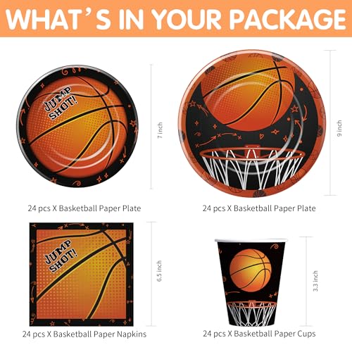 Save 50% on Basketball Party Supplies - Plates, Cups, Banner & More