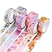 Price comparison product image Washi Tape Set,30m/33yd Gold Foil Flower Decorative Tape Making Scrapbooking Tape for DIY Crafts and Gift Wrapping Festivals Decoration Office Party Supplies,6 Rolls (6 Rolls)
