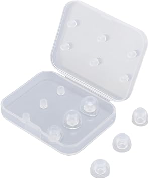 GOWENIC 3 Pairs in Ear Headphone Eartips Earbud Tips Earphone Tips Replacement for BeatsX MDR DR Series with 4mm Inner Hole Soft Silicone S M L Transparent
