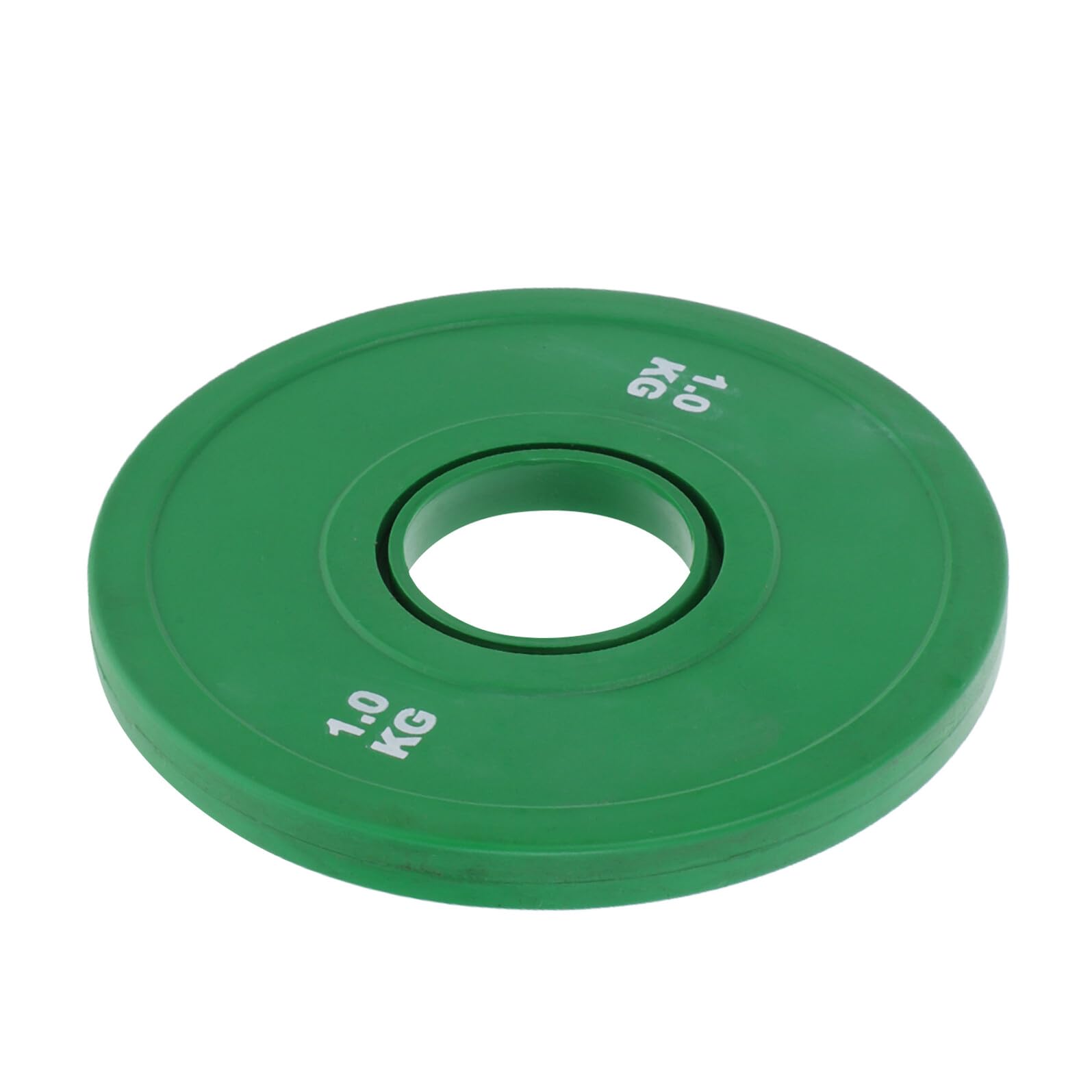 Disque de poids en caoutchouc vert 1 kg avec finition protectrice - 8