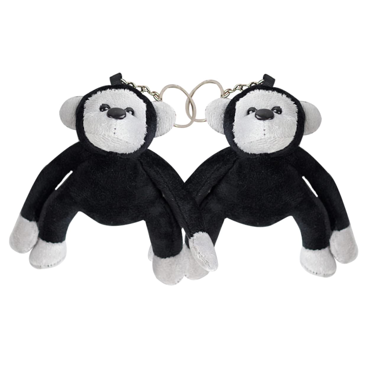 VICASKY 2-Pack Stuffed Animal Monkey Keyring Plush Gorilla Pendant for Decor Little Gorilla Keychain Accessory