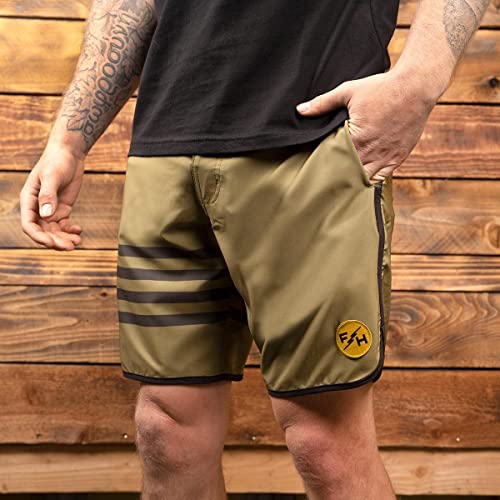 FASTHOUSE After Hours 18" 3 Pocket Bomber Boardshort, Olive2