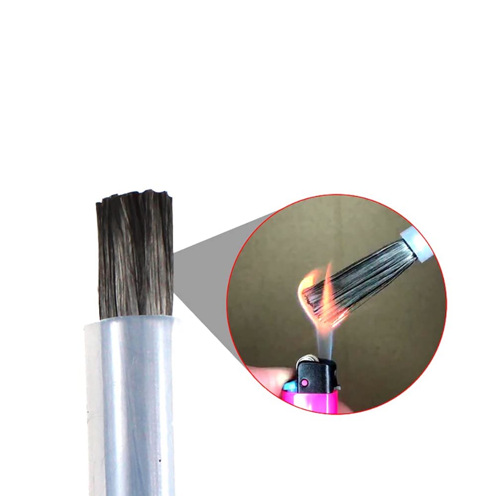 Cabezal de cepillo de procesador de cuentas de soldadura para limpieza TIG Mig, limpiador de soldadura para máquina de limpieza de cuentas de soldadura (longitud del cepillo 60 mm, 10 piezas M6)