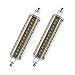R7S LED Bulb 118mm, Attaljus R7s LED Light Bulbs Dimmable, J118 Double Ended 1000LM Warm White 3000K, 75W Halogen Equivalent, AC 110V J Type R7S Base Floodlight Flood Lamps (2 Pack)