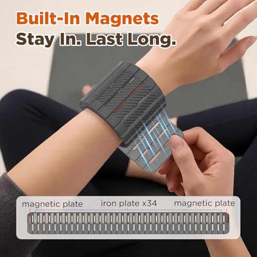 Image of Magnetic Ankle Weights for Women Men Set of 2 (1 lb Each) Adjustable Wrist Weights for Pilates, Yoga, Workout and Daily Training