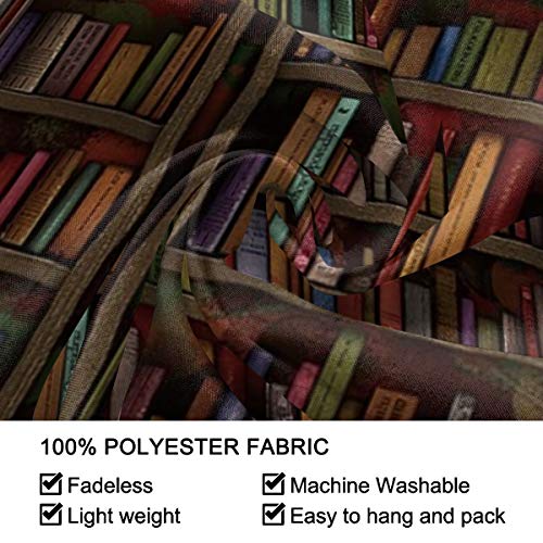 Qsmx Bookshelf Tapestry Vintage Bookcase Tapestry For Study Room Wall Hanging Room Decor Aesthetic Tapestries, Outdoor Indoor Art Wall Covering 60"X40" #TOP4