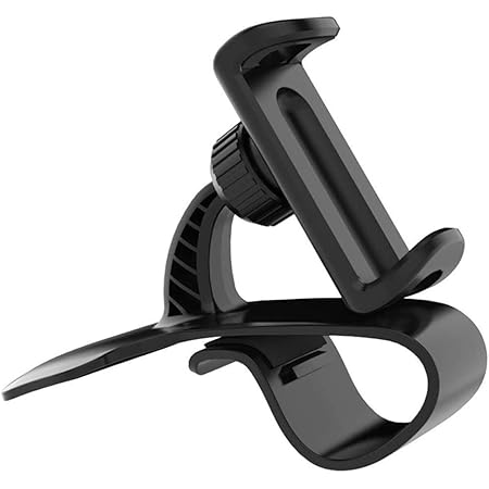 Amazon Fullbell車載ホルダー スマホスタンド クリップ式 スマートフォンナビ 車載用 Hudシミュレーション設計 取り付け簡単 360 角度調整 車用 ダッシュボード デスクなど適用 携帯電話多機種対応 ブラック 携帯電話ホルダー 車 バイク