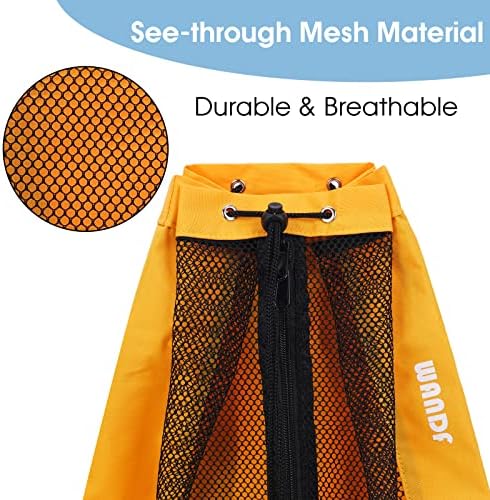 WANDF Swim Bag Mesh Drawstring Backpack Beach Backpack for Swimming, Gym, and Workout Gear