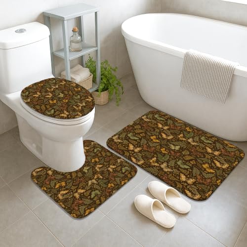 Rideau de douche imperméable 183x183 cm polyester motif automne marron hôtel - 5