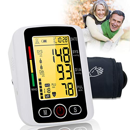 TopffyBlood Pressure Monitor,Digital BP Cuff Blood Pressure Cuff Voice Broadcast Automatic Large Backlight Upper Arm Blood Pressure Monitor BP Machine