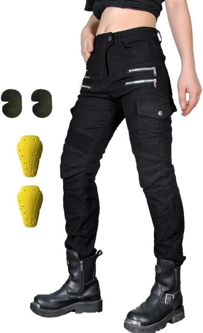 Women Moto Jeans Motorcycle Pants Motorbike Biker Trousers with Protector