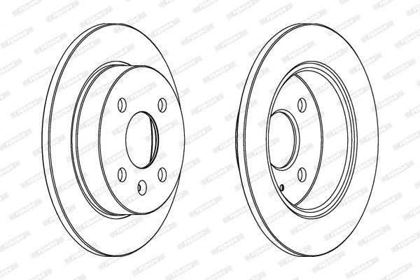 2x FERODO Disco freno Posteriore Ø240mm Altezza: 42mm Spessore: 10mm pieno DDF1043C Compatibilità con OPEL Meriva A X03 Astra H Hatchback A04 Astra H GTC A04 Astra G CC T98 Astra H Caravan A04