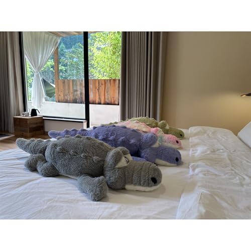Hofun4U HOFUN4U-CROPP-GRAY-120CM Alligator Plush Pillow, 46 Inch Alligator Stuffed Animal, Home Decoration Christmas Valentine’S Birthday Gift For Boys Girls Adults Kids  thumb #5