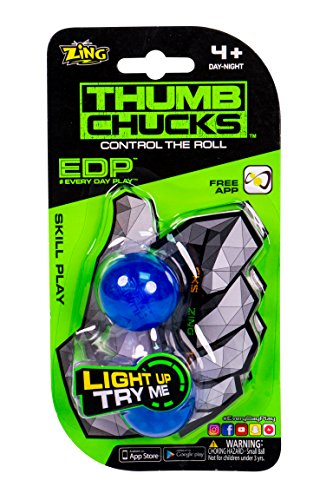 Zing Thumb Chucks - Handheld Skill Toy - Great for Boys and Girls - Use at Home or On The Go, Colors May Vary