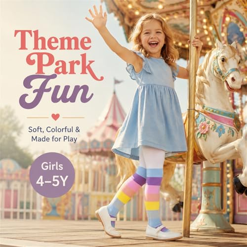 Image of VIKITA Girls tights Cotton Leggings in Spring fall winter stripe socks for girls 3-8 years