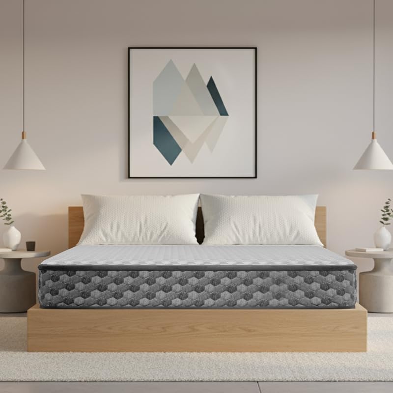 Image of Sleepwell Stargold Mattress | Orthopedic Support | Medium Firm | Anti- Sag Tech Mattress | Acuprofile Technology | Neem Fresche Technology | King Size | 72x70x4 | 5 Yrs Warranty