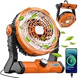 Recargable: Es realmente conveniente que esta batería recargable esté incorporada en el ventilador. Esto nos ahorra la molestia y el coste adicional de comprar baterías separadas y reemplazarlas. También es muy cómodo de recargar, ¡lo que significa que siempre podrás disfrutar de una agradable brisa fresca!