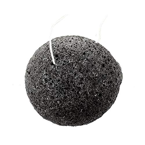 Konjac Facial De La Esponja Exfoliante Facial De Las Esponjas Naturales Con Carbón De Bambú Para Los Hombres Y Mujer Limpiador Facial Sensible a Graso Y Piel Propensa Al Acné (negro)