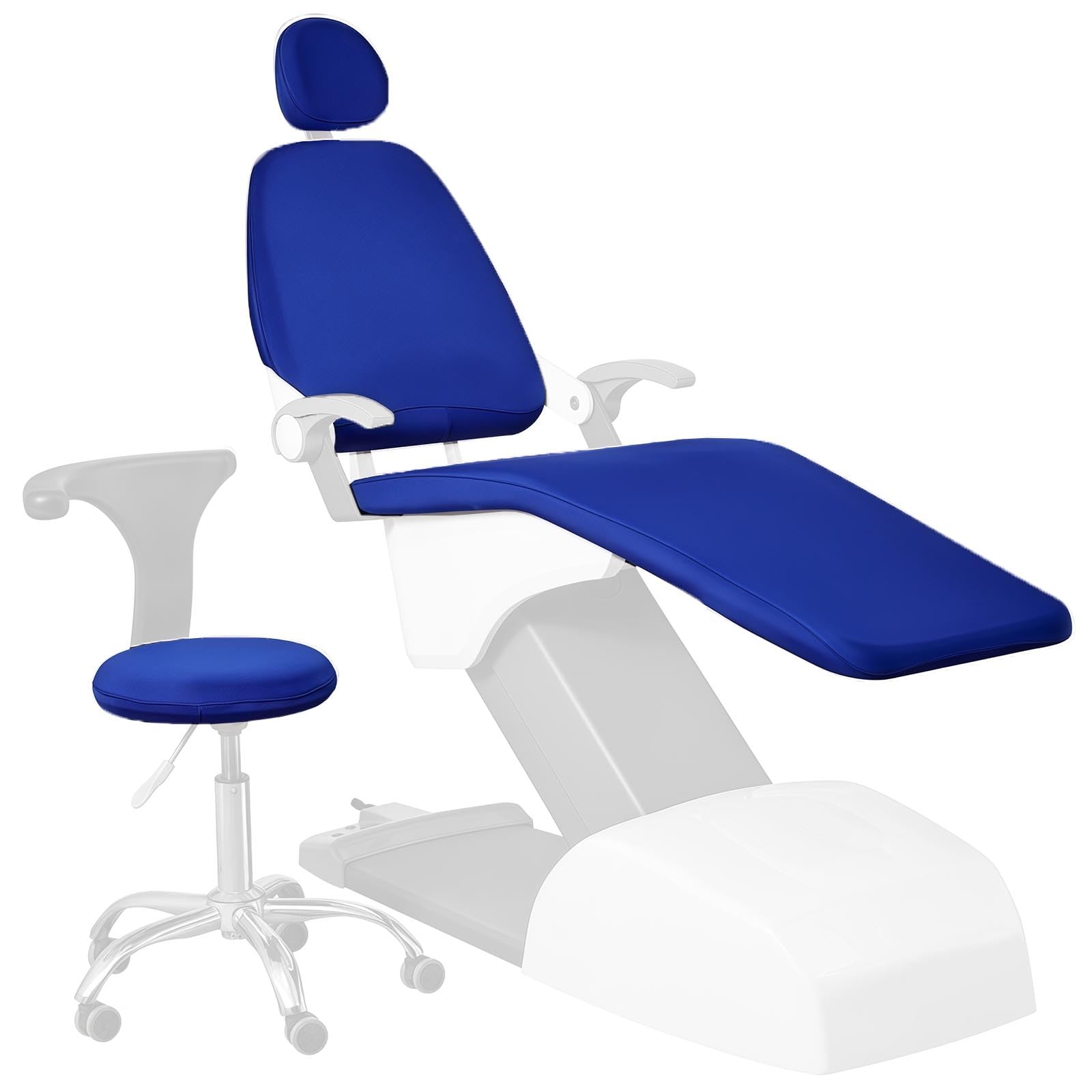 Ensemble De 4 Housses De Protection IntéGrales pour Fauteuil Dentaire, Housse D'Assise Et De Dossier, Housse D'Assise en Similicuir pour Fauteuil Dentaire