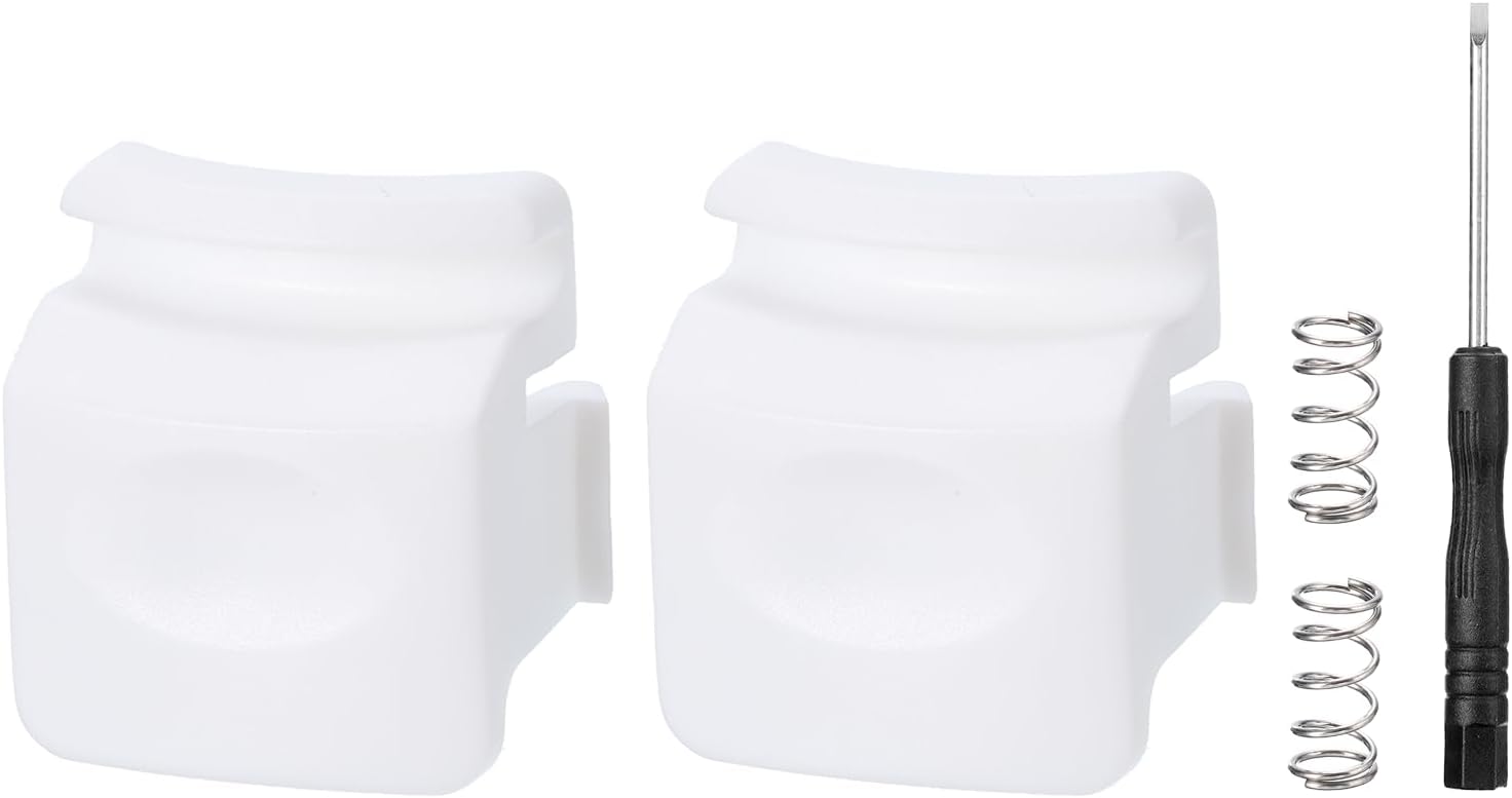 uxcell Replacement Button for 24oz 32oz Bottle, Non-BPA Water Bottle Lid Mouth Top Cap Push Switch Parts, for 19/24/25/32/40oz Stainless Steel Bottle Accessories, White, 2 Pcs