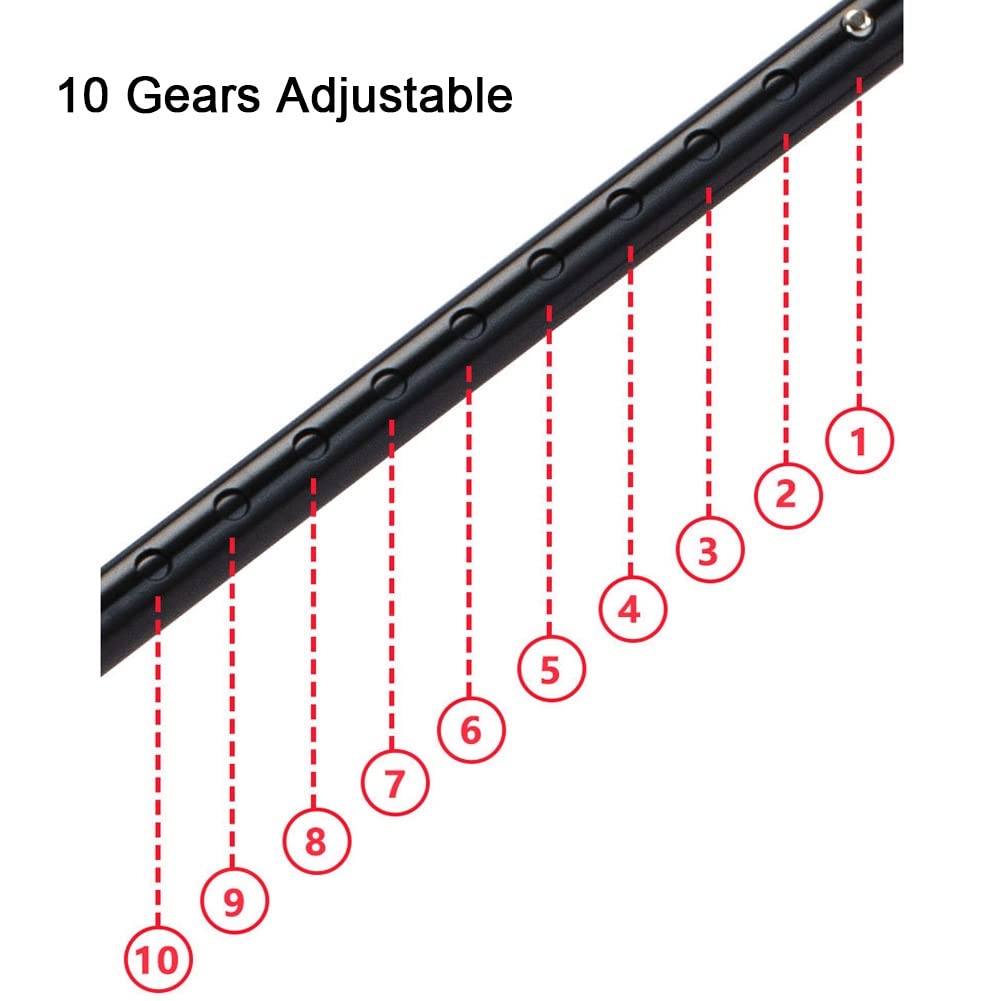 Muletas de antebrazo para adultos, muletas ergonómicas de aluminio, con reposabrazos, 10 engranajes de altura ajustable, altura aplicable: 140-190 cm (color: negro, tamaño: 1 unidad) aniversario Lucky