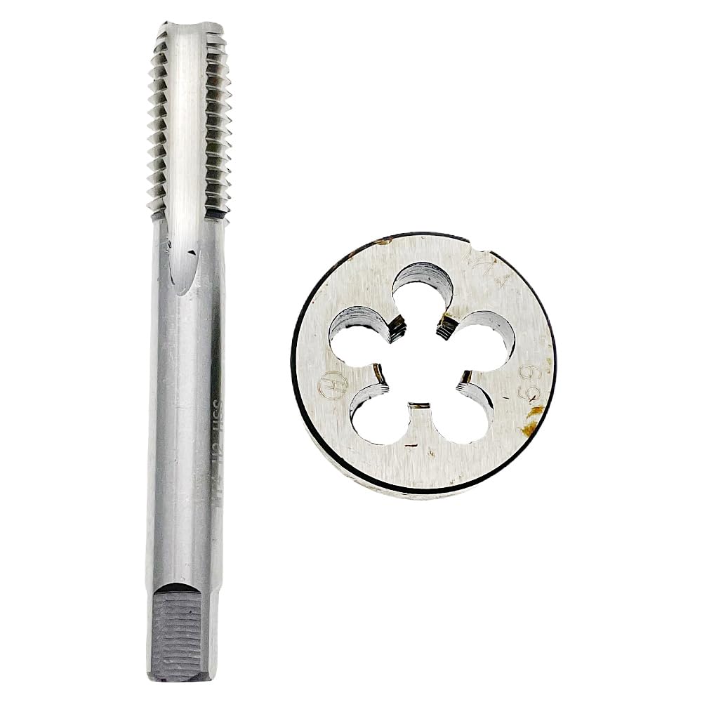 M14 x 2 Metric Tap & Die Set RH Right Hand M14 x 2 Machine Screw Tap, M14x2 Tap Die Threading Tool Machine M14 x 2 Thread Tap and Round Die RH