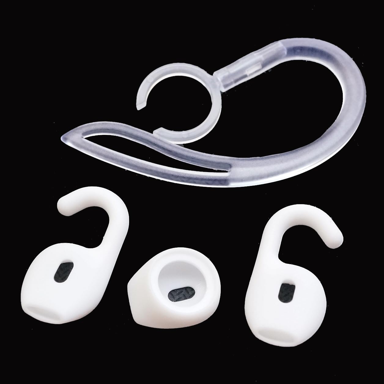 V-MOTA Eargels Ear Loops Tips, Silicone Sleeves for Jabra Stealth UC and Talk 45 Bluetooth Headset (1 Set) (White)