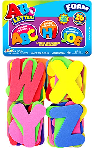 2CHILL ABC Alphabet Foam Letters Tiles 26 Pieces Soft Foam Colorful Learning Tool for Girl Boy & Toddlers Educational Game & Bath Toys. Party Favor Toys Classroom Supplies Lette-2206-1