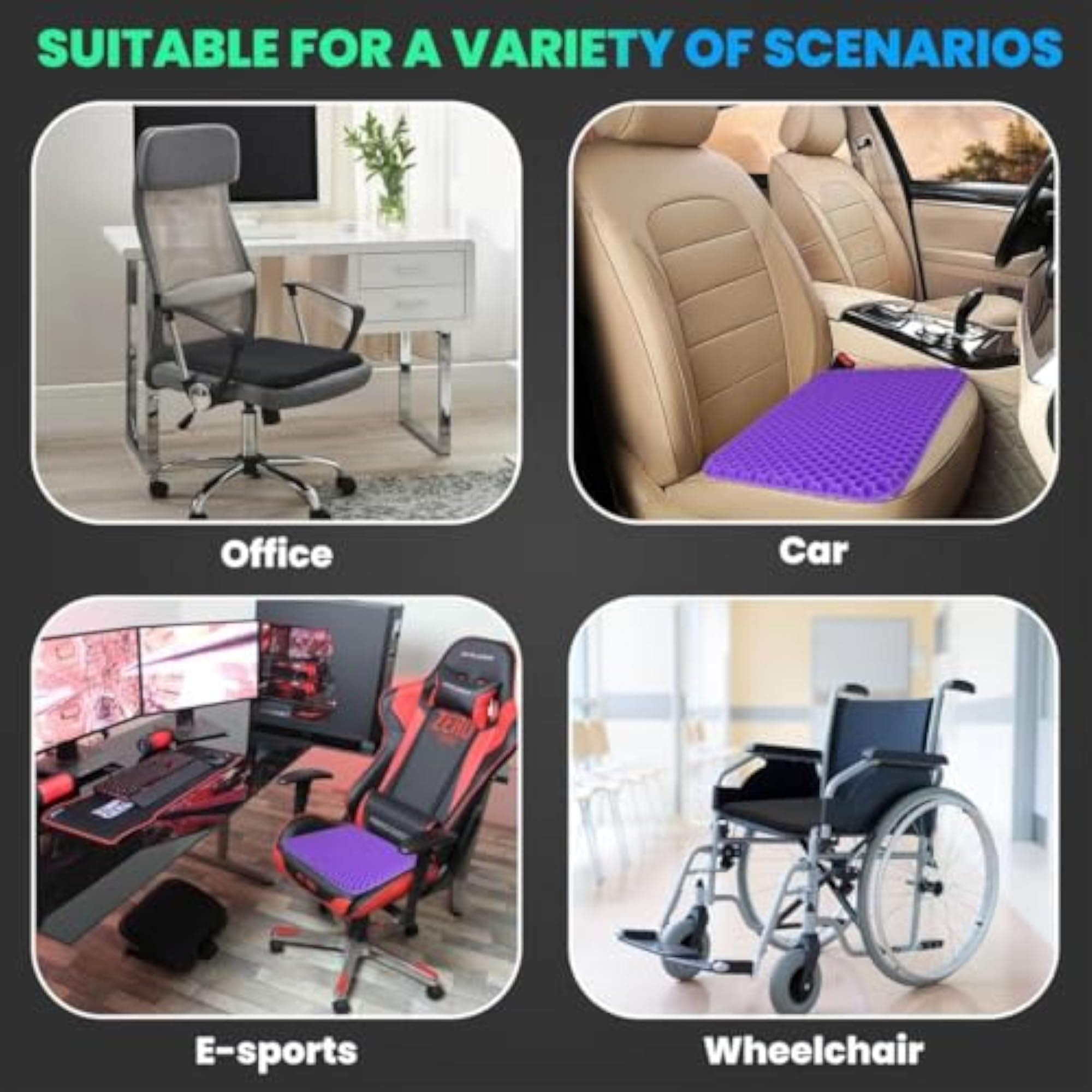 Egg Gel Seat Cushion for Breathable Pressure Relief