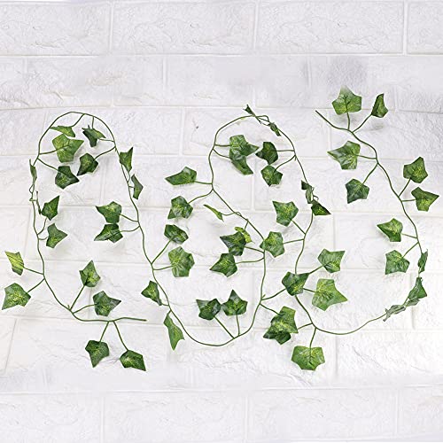 Haofy - Décor flexible en rotin artificiel pour reptiles d'arbres et amphibiens. 6,89 Pied Hauts Reptiles Vigne (Type 1) (Feuilles de lierre)
