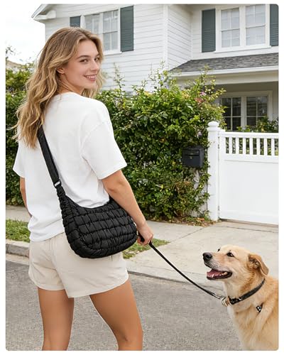 Image of BAGSMART Quilted Crossbody Bags for Women Lightweight Puffer Purse Shoulder Hobo Bag for Daily Use Travel Essentials