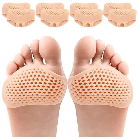 POTAO Metatarsal Pads 4 Pairs Ball of Foot Cushions for Women and Men,Foot Pads for Pain Relief for Shoes Pads, Bunion Forefoot Pads, Foot Cushion for Ball of Feet (Beige) Cover
