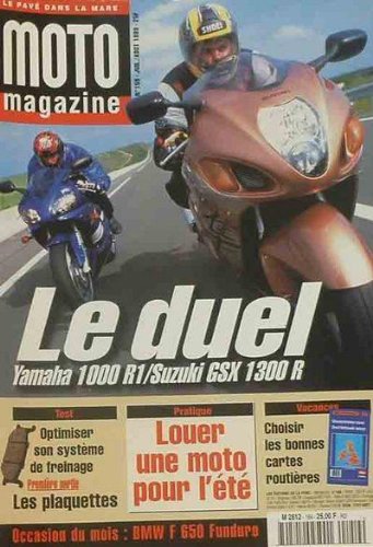 Moto Magazine - Le duel Yamaha 1000 R1/ Suzuki GSX 1300 R - 159