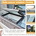 Egress Roof Window, Automatic Roof Skylight with Remote Control, Window Well Cover, Double Tempered Glass, UV Prote-ction, Ventilation, Skylight Windows for House Roof, Custom Size(Gray,LxW 60x90cm/23