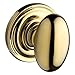 Baldwin Reserve PVELLTRR003 Privacy Ellipse Knob and Traditional Round Rose Lifetime Brass Finish