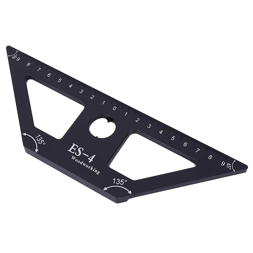 regla, Regla for carpintería ES 4, herramienta de medición carpintero escribano aleación aluminio 45 grados