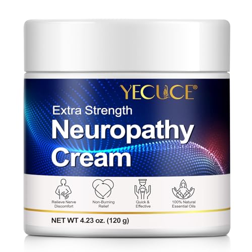 Neuropathy Relief Cream for Feet, Hands, Legs & Toes - Natural Formula for Tingling, Burning & Nerve Discomfort - Fast Absorbing, Non-Greasy Moisturizer with ALA, Menthol & Magnesium - Vegan, 4.23 oz