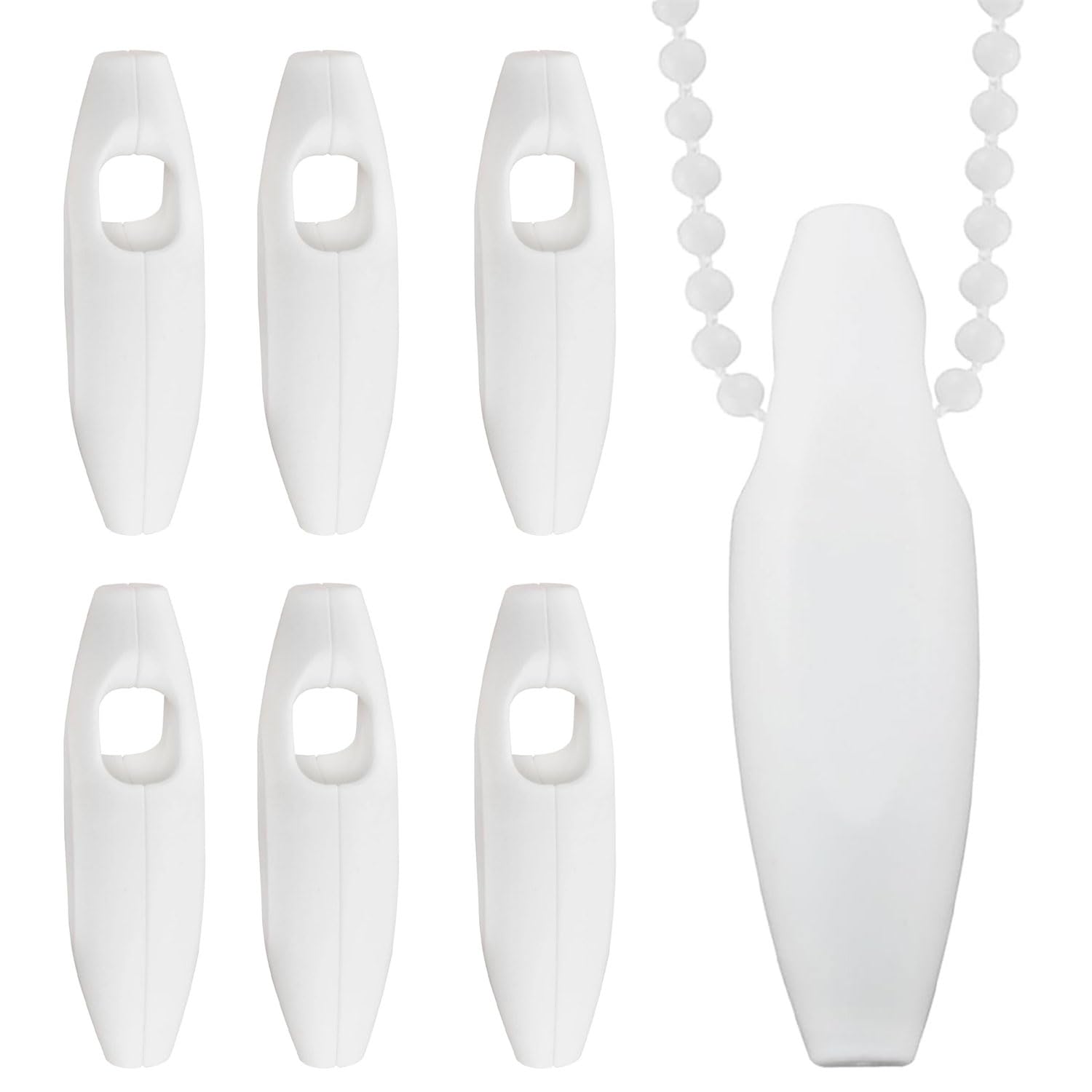 Srvauyea White 6Pcs Roller Blind Chain Weights,Roller Blind Rope Weight Blinds,Accessories Window Shutter Chain Handle,Cord Weight Replacement Chain Weight,For Roman Blinds Vertical Blinds.