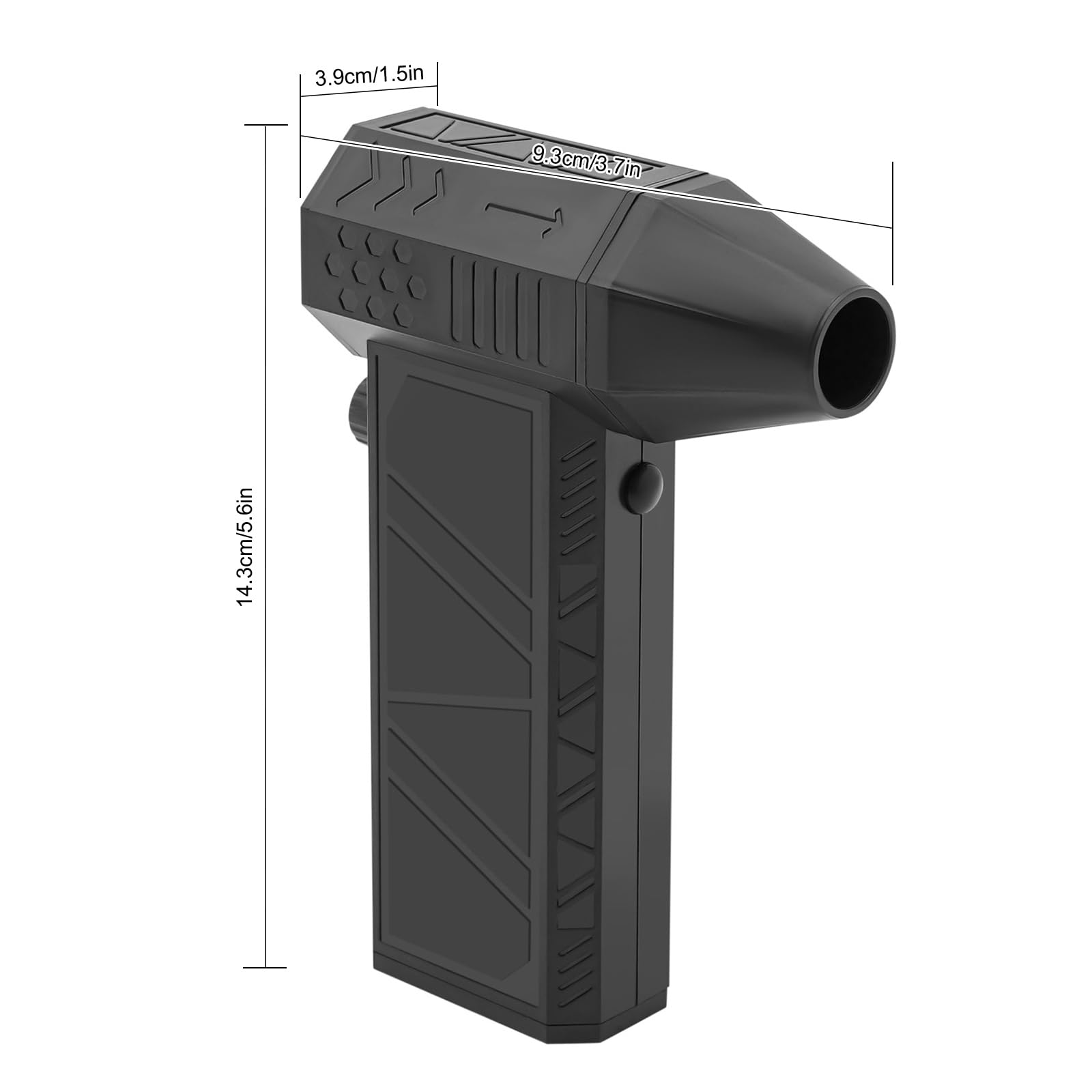 Soplador de Polvo Eléctrico, 230W Plumero de Aire Comprimido de velocidad continua, 130000RPM Aire Comprimido Limpieza PC, 4000mAh Soplador de Aire para PC, 170.6ft/s Max. Velocidad (Negro)