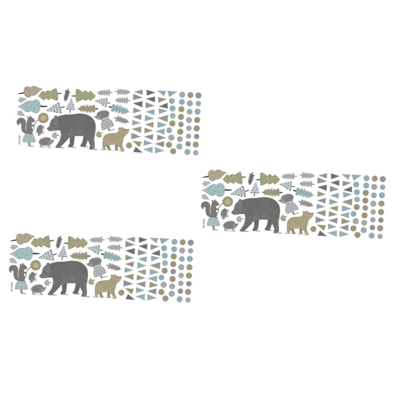 Stickers muraux en PVC Kisangel lot de 3 décors résistants et faciles à poser