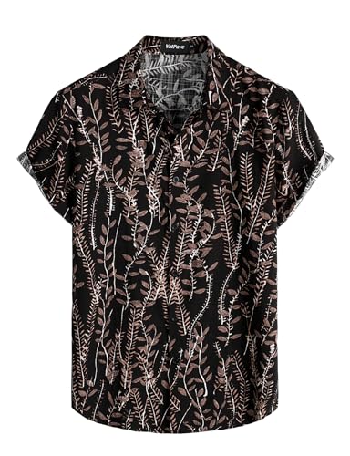 Image of VATPAVE Mens Casual Hawaiian Floral Shirts Short Sleeve Button Down Tropical Shirts Beach Summer Shirts