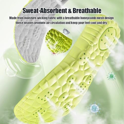 Image of Height Increase Insoles - 4D Cloud Tech Increase Insoles for Men and Wowen Soft Memory Foam Heel Lift Inserts (Black, 2.5CM Men: US 8-11)