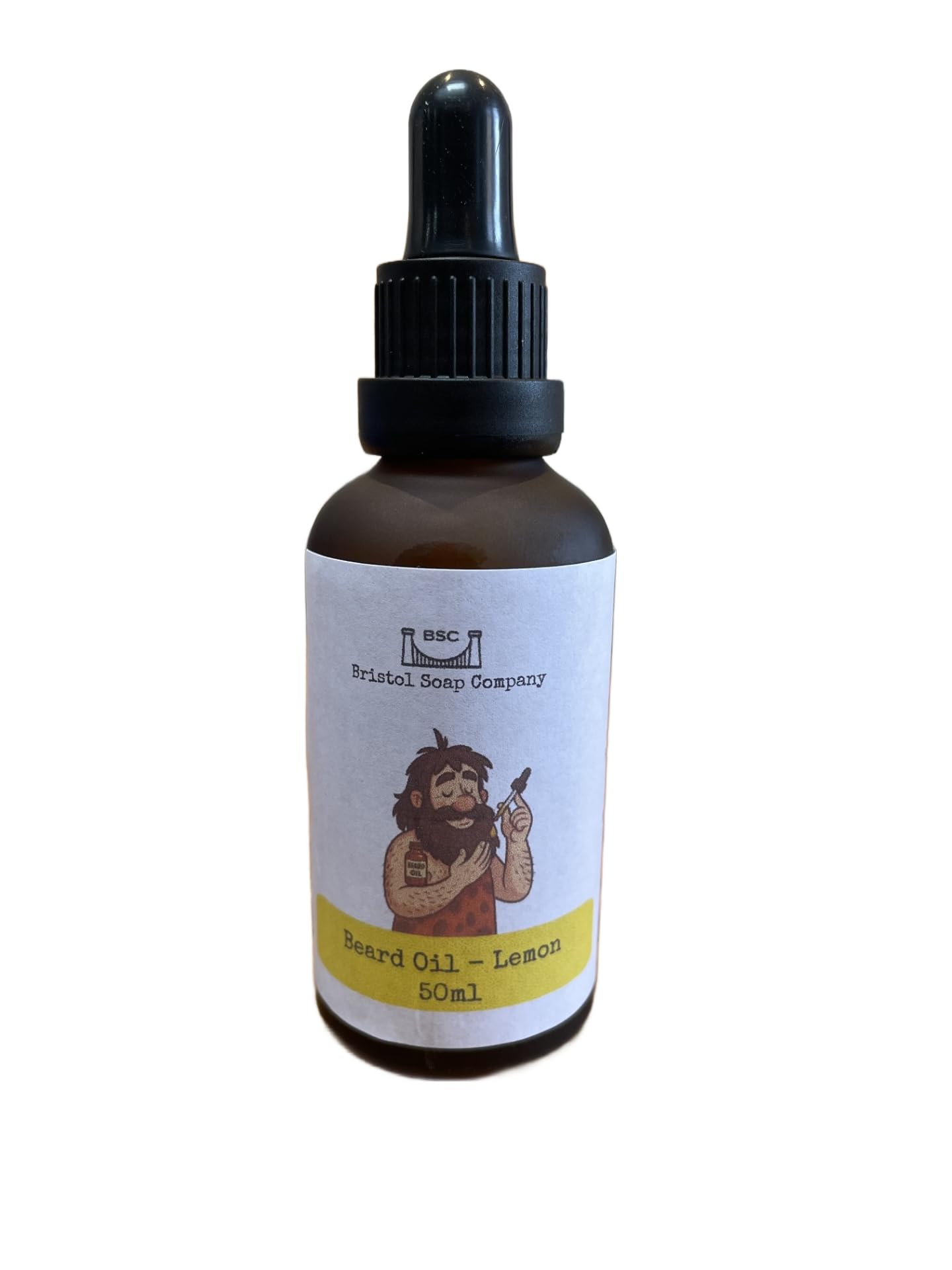 Bristol Soap Company Beard Oil, Natural Jojoba and Argan Oil Formula, 50ml Dropper Bottle (Lemon)