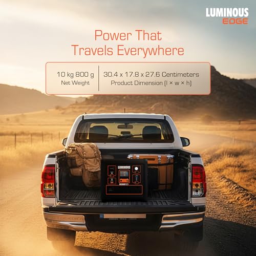 Image of Luminous Edge GO P1000 Portable Power Station | 800W Output | 576 Wh | Fast Charging | Powers Multiple Devices | for Campers, Outdoor Shoot, Travel, Outdoor Parties, & Home Back-up | 5 Year Warranty