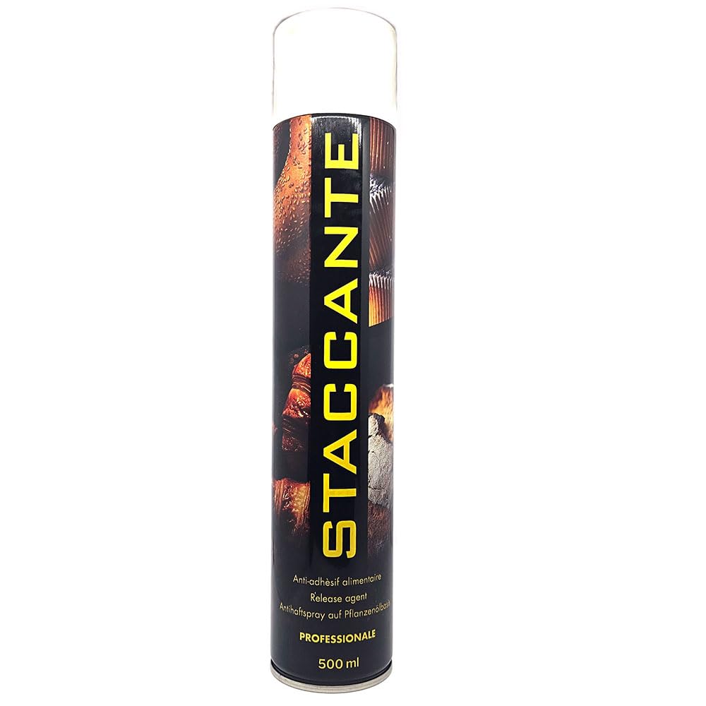 6 pezzi - STACCANTE spray ALIMENTARE per teglie 500ml - spray antiaderente ideale per torte, dolci e salati - per oliare stampi, padelle ecc - VOL 10 ad uso professionale