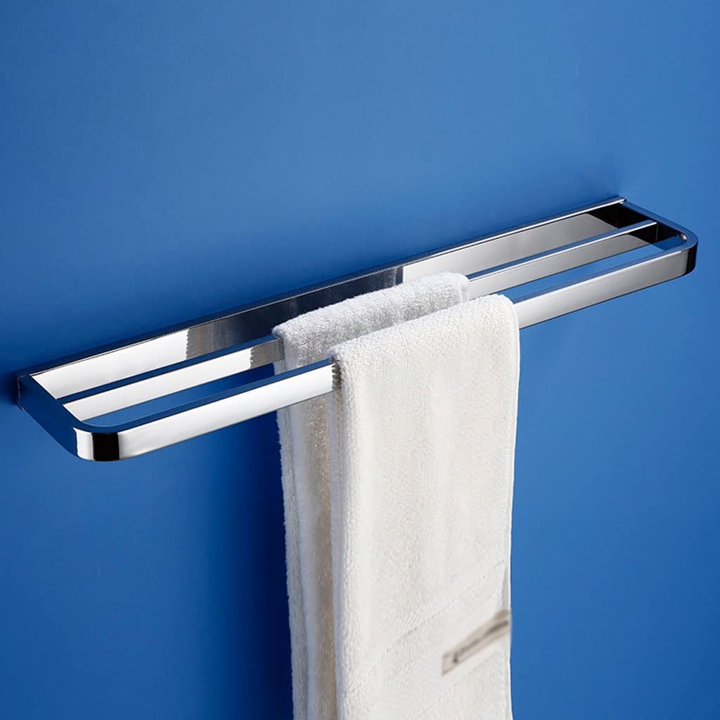 Toallero Toalleros 304 acero inoxidable toalla de toalla de baño barra de toalla de pared montada en la pared Toallas de doble toallas Riel de estantería for la cocina Hotel de baño Toalleros De Baño(