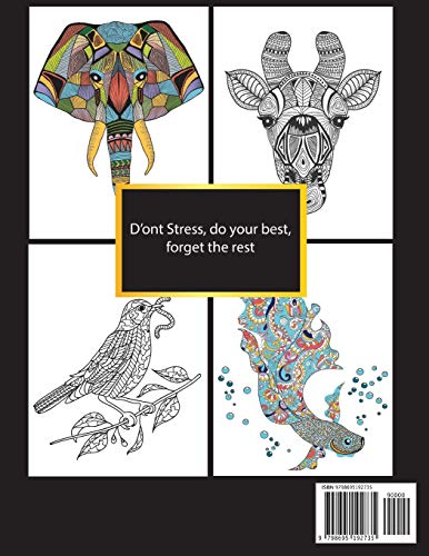THE BIG COLORING BOOK FOR ADULTS: Coloring Book for Adults in Mandala Style. Theme: Animals image 4